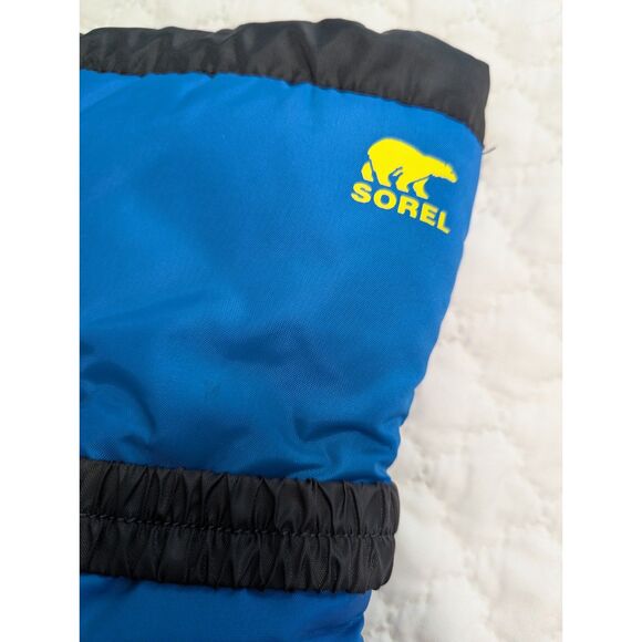 ❄️ Sorel Youth Flurry Boots Size 4 Waterproof Snow Winter Blue/Black - Picture 9 of 10
